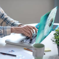 Autocolant eyscar pentru laptop, 13-15,6 inch - Folie protectoare din vinil cu model păpădii pentru computere 4