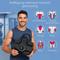EZAYEEK Hasizom Erősítő Edzőgép - 4 Kerekes Hasizom Roller Férfiaknak és Nőknek, Otthoni Edzéshez, Térdvédő Matraccel, 200 kg Teherbírás 5