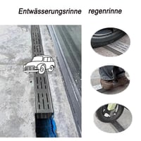 EZAYMSNY Rozsdamentes Acél Vízelvezető Rács 5 cm Széles Keskeny Lefolyócsatorna 304-es Acél Teraszhoz Kerthez Garázshoz Járdához 2