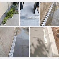 EZAYMSNY Rozsdamentes Acél Vízelvezető Rács 5 cm Széles Keskeny Lefolyócsatorna 304-es Acél Teraszhoz Kerthez Garázshoz Járdához 5