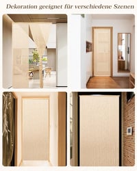 Ezcasch 90x200 cm fa gyöngy függöny 90 szál bézs rovarháló hálóhoz 6