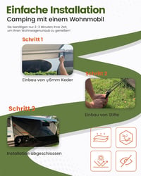 Ezcasch Előfal napellenző 85% árnyékolás kempingtrailer lakókocsikhoz 2,13x3,96m 6