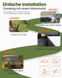 Ezcasch Napvédő Előtető Lakóautóhoz 2m x 3.3m Privátszűrő Ernyő 5
