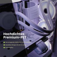 Súprava opletených predlžovacích káblov k zdroju EZDIY-FAB, 24PIN/8PIN/4+4PIN – 300 mm, biela 5