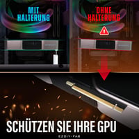 EZDIY-FAB GPU tartó állvány, ARGB LED, alumínium videokártya sag holder, állítható magasság 3