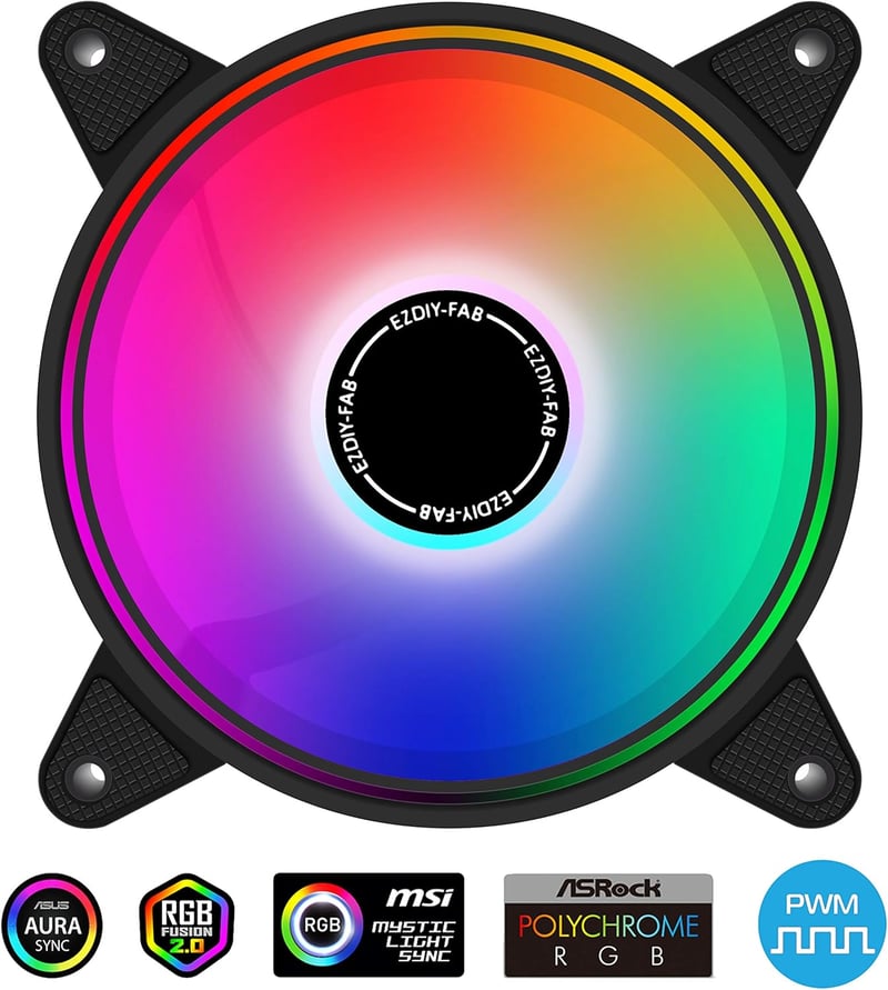 EZDIY-FAB Moonlight 120mm RGB PWM Ventilátor - 1 darab