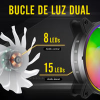 EZDIY-FAB Moonlight RGB 120 mm ventilátor s hubom X a diaľkovým ovládaním, Aura Sync, ARGB, chladenie PC skrine - 6 ks 3