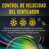 EZDIY-FAB Moonlight RGB 120 mm ventilátor s hubom X a diaľkovým ovládaním, Aura Sync, ARGB, chladenie PC skrine - 6 ks 6