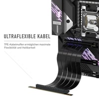 EZDIY-FAB PCIe Gen 4.0 Rendkívül Rugalmas Riser Kábel 30cm - Videokártya Bővítő 90° Csatlakozóval RTX3090/3080/RX6900XT Kompatibilis 2