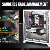 EZDIY-FAB PSU kábel hosszabbító szett 16AWG, 24pin/EPS/PCI-E, 300mm fekete 6