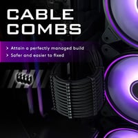EZDIY-FAB PSU kábel hosszabbító szett 24PIN/8PIN fekete nylon mesh 300mm 4