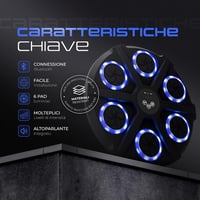 Aparat de box muzical Ezero Beat Punch pentru antrenament acasă, 12 niveluri, cu panou LED interactiv Bluetooth și accesorii pentru îmbunătățirea reflexelor 4