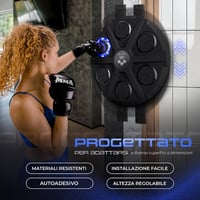 Aparat de box muzical Ezero Beat Punch pentru antrenament acasă, 12 niveluri, cu panou LED interactiv Bluetooth și accesorii pentru îmbunătățirea reflexelor 7