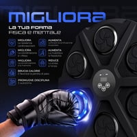 Aparat de box muzical Ezero Beat Punch pentru antrenament acasă, 12 niveluri, cu panou LED interactiv Bluetooth și accesorii pentru îmbunătățirea reflexelor 5