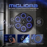 Aparat de box muzical Ezero Beat Punch pentru antrenament acasă, 12 niveluri, cu panou LED interactiv Bluetooth și accesorii pentru îmbunătățirea reflexelor 9