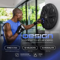 Aparat de box muzical Ezero Beat Punch pentru antrenament acasă, 12 niveluri, cu panou LED interactiv Bluetooth și accesorii pentru îmbunătățirea reflexelor 2