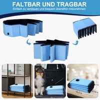 Bazén pre psov Ezilif pre veľké aj malé psy, skladací protišmykový bazén pre psov 160x30 cm, hrubé PVC, odolný voči oderu 7