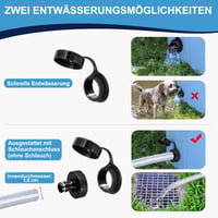 Bazén pre psov Ezilif pre veľké aj malé psy, skladací protišmykový bazén pre psov 160x30 cm, hrubé PVC, odolný voči oderu 5