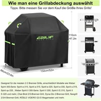 Ezilif Weber Genesis II Grillhuzat 147cm Vízálló Nehéz PU Védőhuzat 2