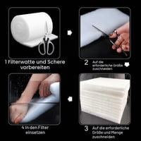 Vată filtrantă Ezitruz pentru acvariu 50x70 cm, material filtrant, burete pentru filtrul de acvariu 4