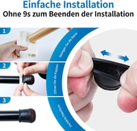 Ezprotekt 10-15mm fekete szilikon székláb sapka 16db kerek védőkupak filccel 4