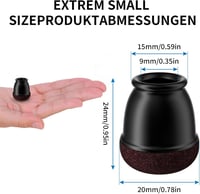 Ezprotekt 10-15mm fekete szilikon székláb sapka 16db kerek védőkupak filccel 2