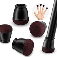 Ezprotekt 10-15mm fekete szilikon székláb sapka 16db kerek védőkupak filccel 1