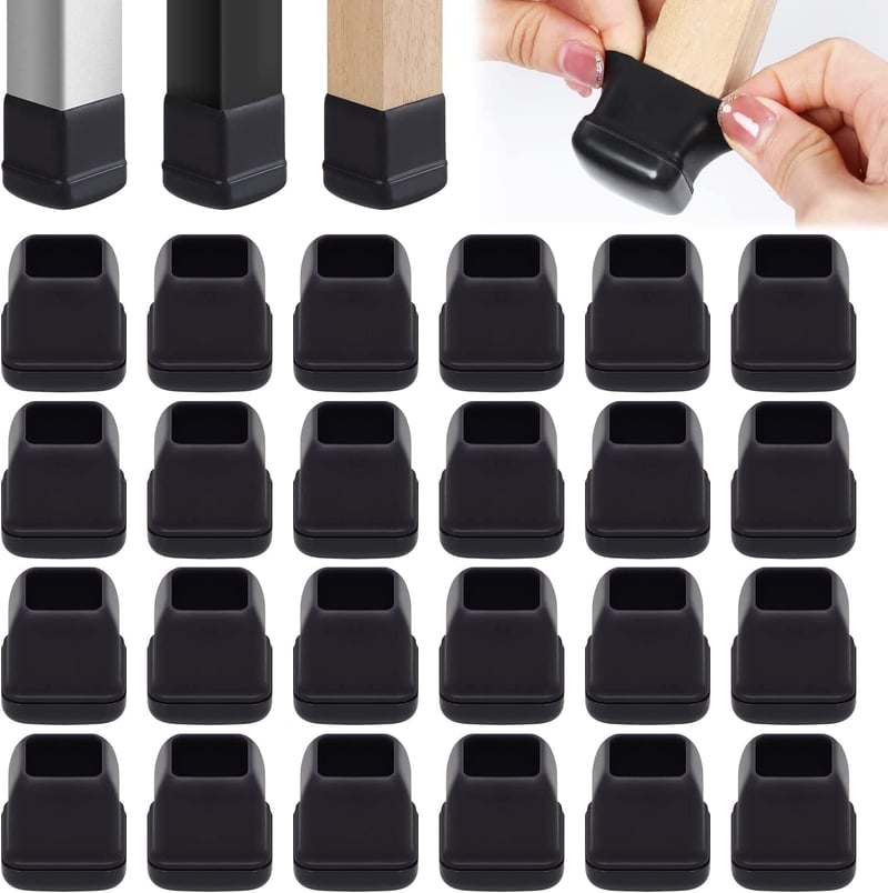 Ezprotekt Szék Lábvédő 12-20mm 16db Fekete Szilikon Szőnyeghez