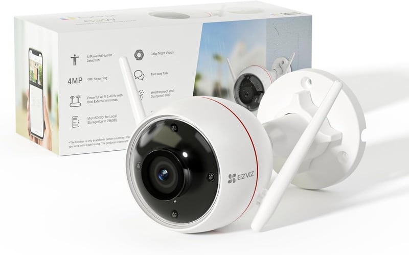 EZVIZ C3W Pro 2.5K WiFi Biztonsági Kamera Színes Éjszakai Látás Mozgásérzékelés