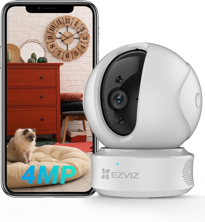 EZVIZ C6CN 4MP WiFi IP Beltéri Biztonsági Kamera - 360° Forgatható, Mozgáskövető, Kétirányú Hang, Éjjellátó, Alexa Kompatibilis, Privát Módd