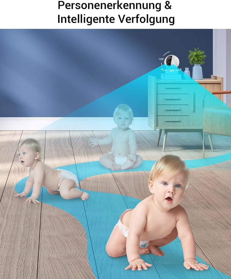 EZVIZ C6CN 4MP WiFi IP Beltéri Biztonsági Kamera - 360° Forgatható, Mozgáskövető, Kétirányú Hang, Éjjellátó, Alexa Kompatibilis, Privát Módd
