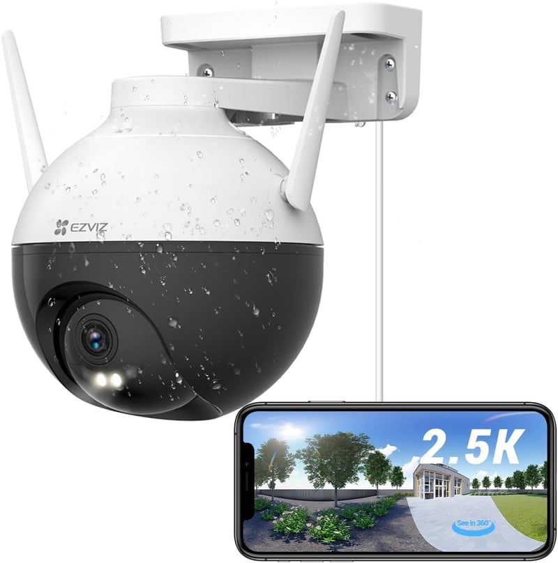 EZVIZ C8W 4MP WiFi IP kamera, 2K+ kültéri forgó kamera, éjszakai látás, 352° forgatás, SD kártya