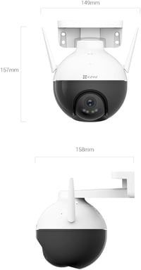 EZVIZ C8W 4MP WiFi IP kamera, 2K+ kültéri forgó kamera, éjszakai látás, 352° forgatás, SD kártya 9