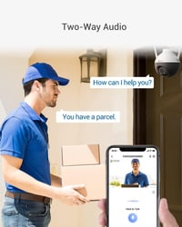 EZVIZ C8W 4MP WiFi IP kamera, 2K+ kültéri forgó kamera, éjszakai látás, 352° forgatás, SD kártya 8