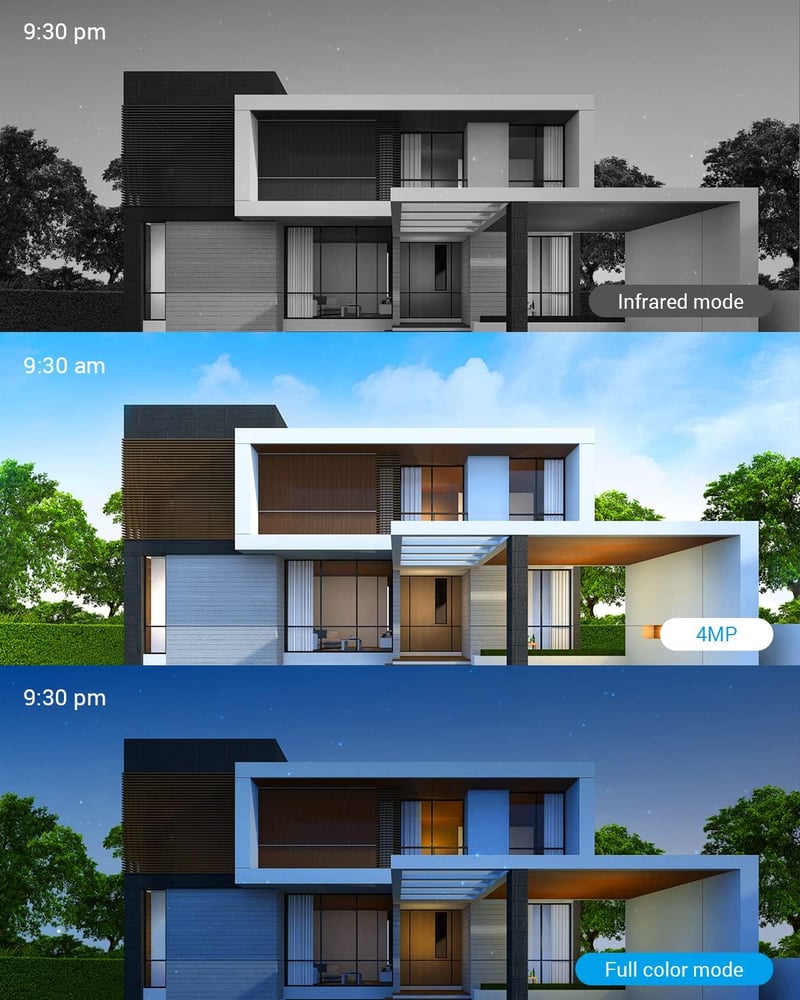 EZVIZ C8W 4MP WiFi IP kamera, 2K+ kültéri forgó kamera, éjszakai látás, 352° forgatás, SD kártya