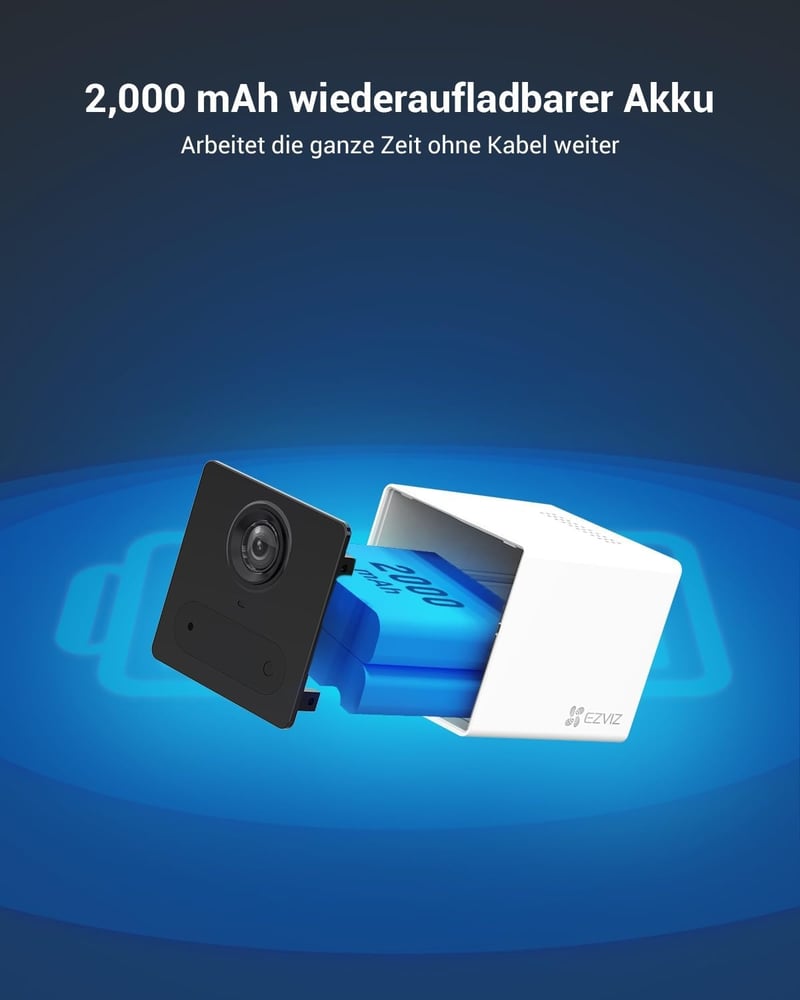EZVIZ CB2 1080P Vezeték Nélküli Beltéri Biztonsági Kamera, Éjjellátó, Kétirányú Hang, Fehér