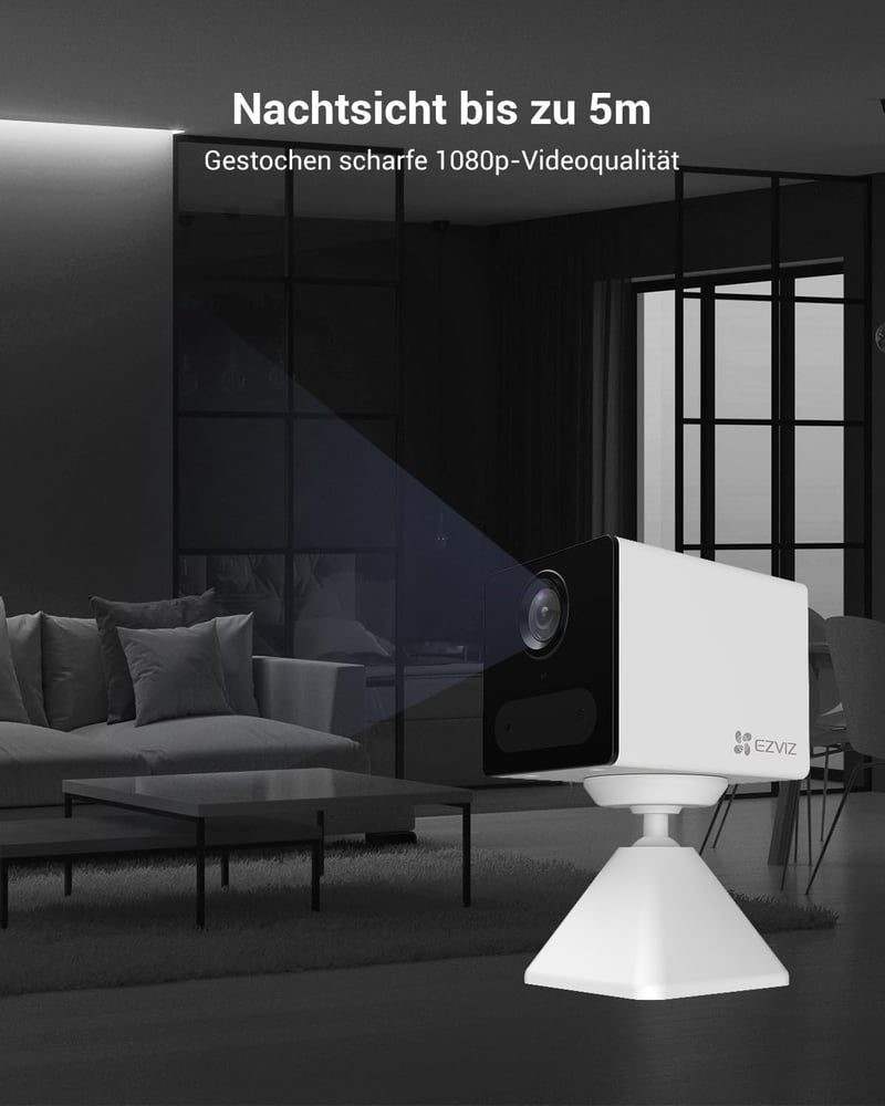 EZVIZ CB2 1080P Vezeték Nélküli Beltéri Biztonsági Kamera, Éjjellátó, Kétirányú Hang, Fehér