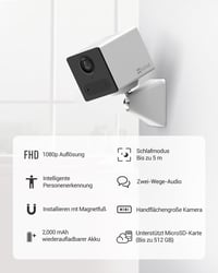 EZVIZ CB2 1080P Vezeték Nélküli Beltéri Biztonsági Kamera, Éjjellátó, Kétirányú Hang, Fehér 2