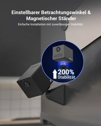 EZVIZ CB2 beltéri akkumulátoros WiFi IP kamera 2MP, kétirányú hang, éjjellátó - fekete 3
