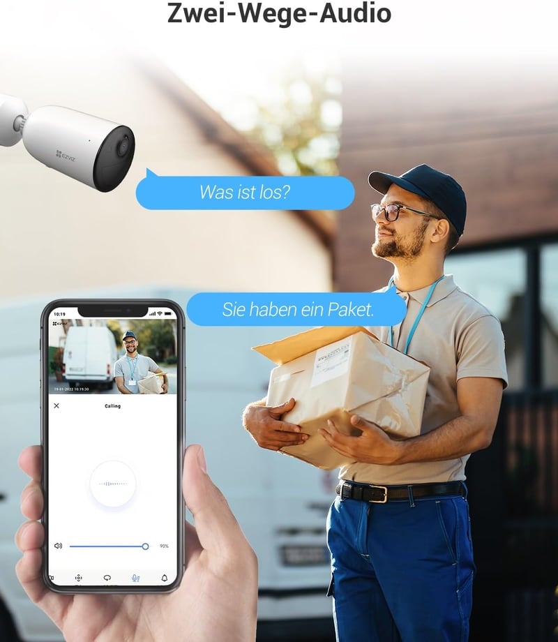 EZVIZ CB3 3MP Vezeték Nélküli Kültéri Biztonsági Kamera Szolár Panellel - WiFi, AI Személy/Jármű Érzékelés, Színes Éjjellátás, Kétirányú Han - White