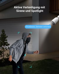 EZVIZ CB3 3MP Vezeték Nélküli Kültéri Biztonsági Kamera Szolár Panellel - WiFi, AI Személy/Jármű Érzékelés, Színes Éjjellátás, Kétirányú Han - White 3