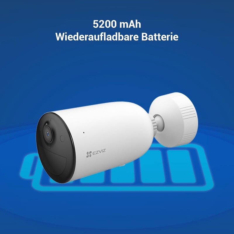 EZVIZ CB3 3MP Vezeték Nélküli Kültéri Biztonsági Kamera Szolár Panellel - WiFi, AI Személy/Jármű Érzékelés, Színes Éjjellátás, Kétirányú Han - White
