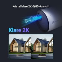 EZVIZ CB3 3MP Vezeték Nélküli Kültéri Biztonsági Kamera Szolár Panellel - WiFi, AI Személy/Jármű Érzékelés, Színes Éjjellátás, Kétirányú Han - White 5