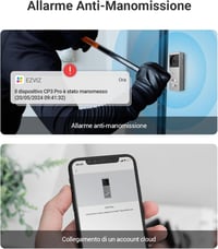 EZVIZ CP3 Pro vezeték nélküli video kaputelefon 2K kamerával, napelemes, 8 GB tárhely, Alexa 8