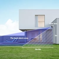 EZVIZ Dual Lens kültéri biztonsági kamera 1080P, színes éjszakai látás, mozgásérzékelés, sziréna, IP67 8