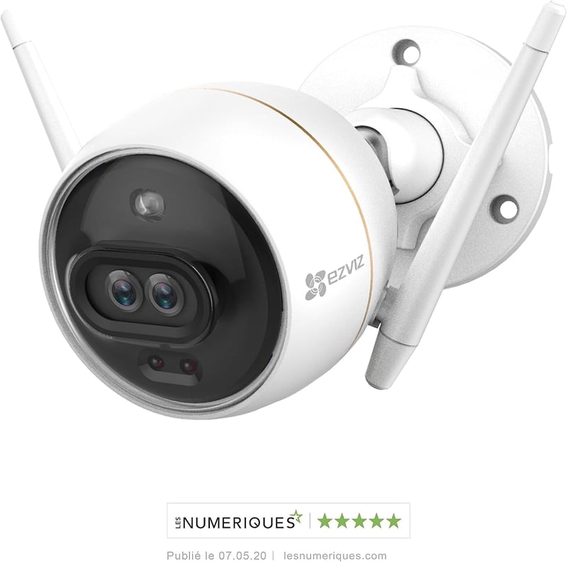 EZVIZ Dual Lens kültéri biztonsági kamera 1080P, színes éjszakai látás, mozgásérzékelés, sziréna, IP67