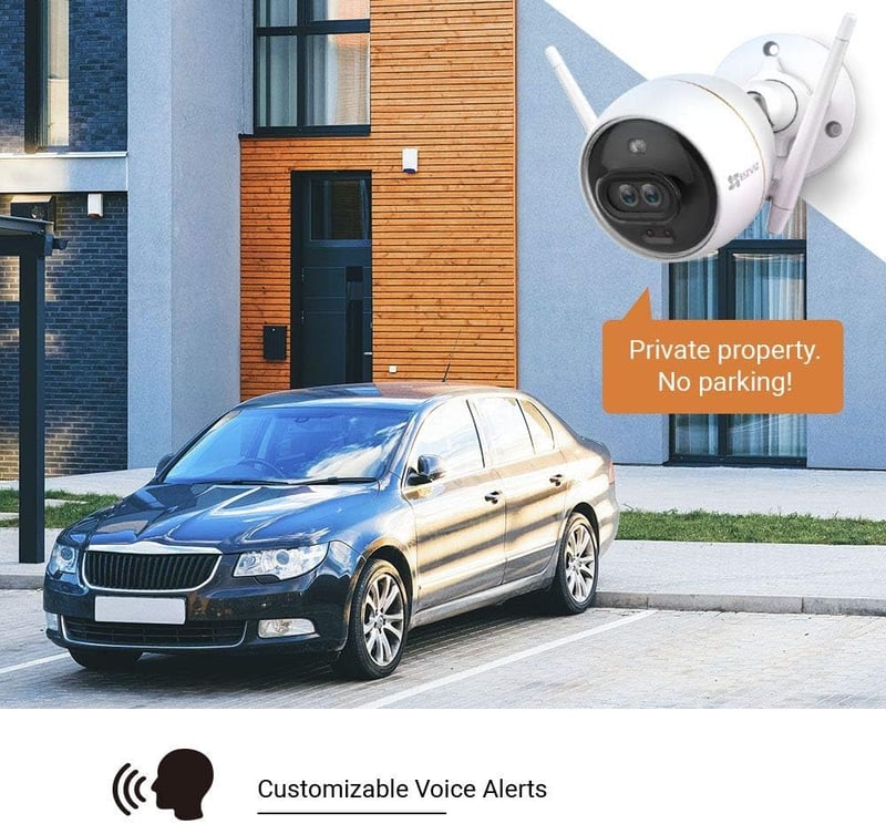 EZVIZ Dual Lens kültéri biztonsági kamera 1080P, színes éjszakai látás, mozgásérzékelés, sziréna, IP67