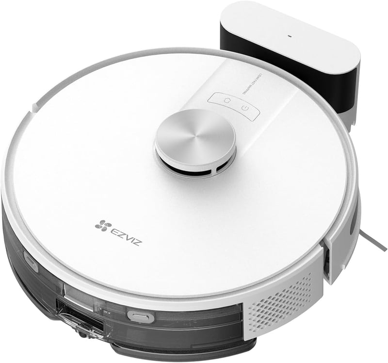 EZVIZ RE4 Robotporszívó és Felmosó 4000PA - 3 az 1-ben Takarítórobot WiFi Vezérléssel, Állatszőrre, Szőnyegre és Kemény Padlóra