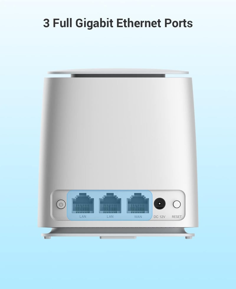 EZVIZ W3R Dual Band Gigabit Router Wi-Fi 6 Mesh Rendszerrel, 1800Mbps Sebességgel, Okosotthon Kompatibilitással és Interferencia Védelemmel