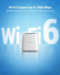 EZVIZ W3R Dual Band Gigabit Router Wi-Fi 6 Mesh Rendszerrel, 1800Mbps Sebességgel, Okosotthon Kompatibilitással és Interferencia Védelemmel 2